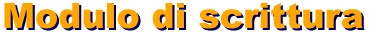 Modulo di scrittura